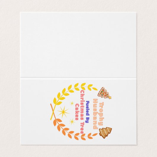 Trophy Husband Fueled by Christmas Tree Cakes Visitekaartjes (Buitenkant ongevouwen)