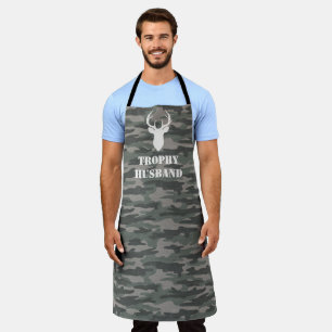 Trophy Husband Funny Mannen Gift Camo Apron Schort