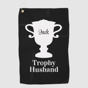 Trophy Husband golfhanddoek met eigen naam
