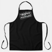 Trophy Husband grappig BBQ keukenplatform voor man Schort (Voorkant)