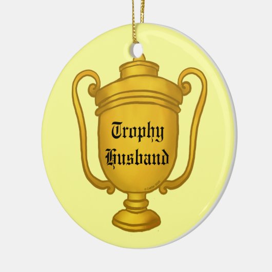 Trophy Husband Keramisch Ornament (Links)