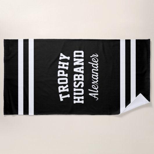 TROPHY MARI drôle serviette de plage pour hommes (Devant)