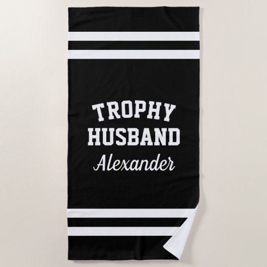 TROPHY MARI drôle serviette de plage pour hommes (Devant)