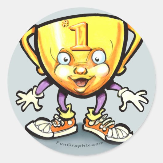 Trophy Ronde Sticker (Voorkant)