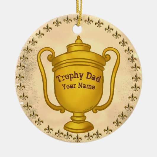 Trophy Vader Keramisch Ornament (Voorkant)