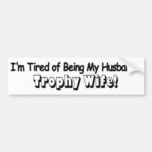 Trophy Vrouw Bumpersticker (Voorkant)