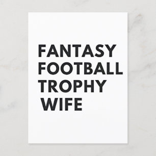 Trophy Vrouw Fantasie Voetbal Funny Koppels Aankondigingskaart