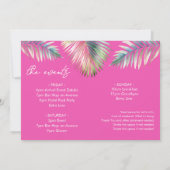 Tropic Beach Bachelorette Feest en Route Kaart (Achterkant)