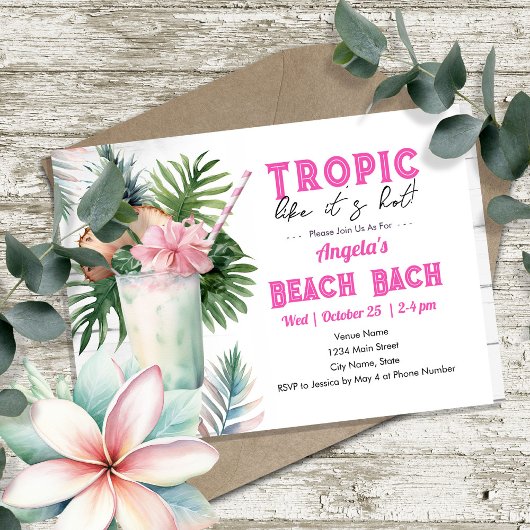 Tropic Beach Bachelorette Party Kaart