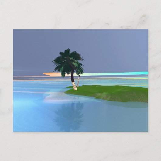 Tropic Call - Palm Tree op het eiland Briefkaart (Voorkant)