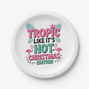 Tropic Like It's Hot: Kersteditie Papieren Bordje