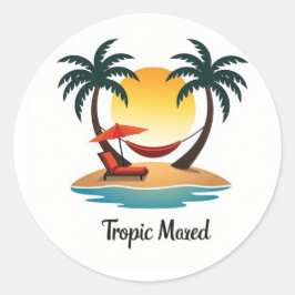 Tropic Mood Clean Sunset Sticker