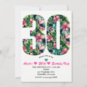 Tropical 30 30e Trente Anniversaire Invitation de  (Devant)