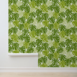 Tropical aloha print behang