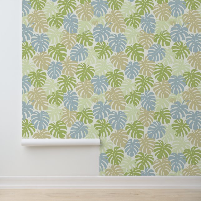 Tropical aloha print behang (Applicatie)