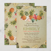 Tropical Ananas Beach Lights baby shower Kaart (Voorkant / Achterkant)