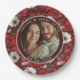 Tropical Anemones Accent Summer Wedding Papieren Bordje