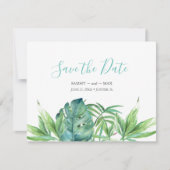 Tropical Aquarelle Faire-Part de Mise en Garde Non (Devant)