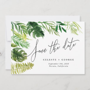 Tropical aquarelle florale save the date