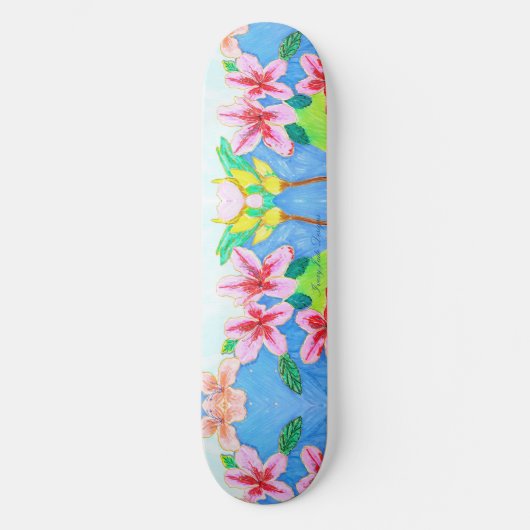 Tropical Azalea Skateboard Ariella & Lily Design (Voorkant)