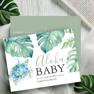 Tropical Baby Shower Invitations Aloha Briefkaart