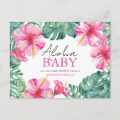 Tropical Baby Shower Invitations Aloha Carte posta (Devant)