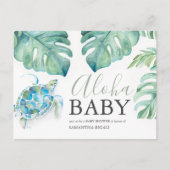 Tropical Baby Shower Invitations Aloha Carte posta (Devant)