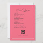 Tropical Bachelorette Weekendschema & QR-code Kaart (Achterkant)