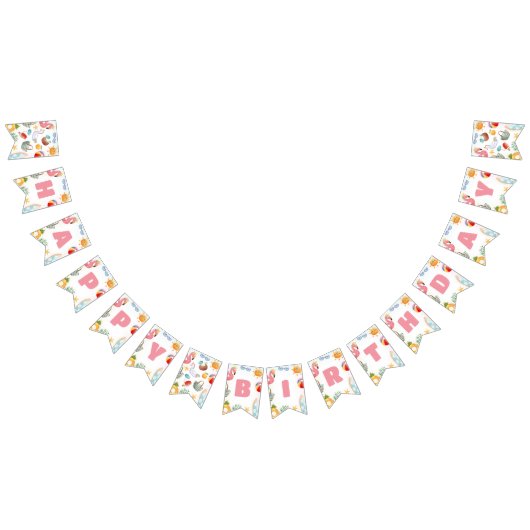 Tropical Beach 1e verjaardagsfeestje Vlaggetjes (Alle)