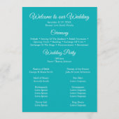 Tropical Beach and Palm Trees Trouwprogramma Programma (Achterkant)