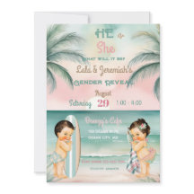 Tropical Beach Baby Geslacht Onthullen Blush Sage