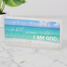 Tropical Beach Be Still and Know I Am God Bible
