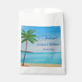 Tropical Beach Bestemming Bruiloft Dank u Bedankzakje (Voorkant)