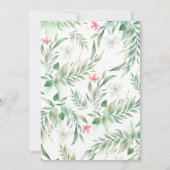 Tropical Beach Bloemen Verjaardagsfeest Kaart (Achterkant)