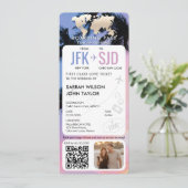 Tropical Beach Boarding Pass-ticketbestemming Kaart (Staand voorkant)