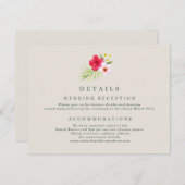 Tropical Beach bruiloft details Informatiekaartje (Voorkant / Achterkant)