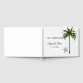 Tropical Beach bruiloft palmboom gepersonaliseerd Gastenboek (Volledig)