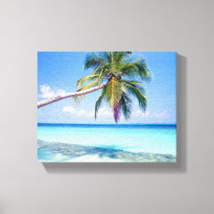 Tropical Beach Canvas Afdruk