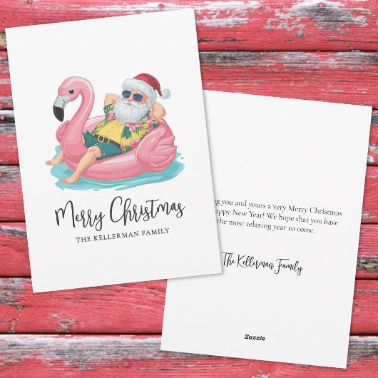 Tropical Beach Christmas Feestdagenkaart