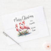 Tropical Beach Christmas Gift Tag Sticker (Enveloppe)