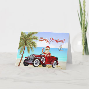 Tropical Beach Christmas Kaart Duesenberg