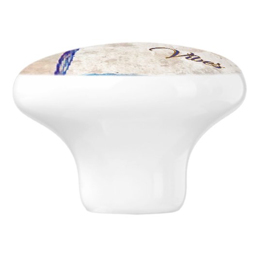 Tropical Beach custom drawer knobs ceramic Keramische Knop (Zijkant)