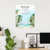 Tropical Beach Destination Affiche de bienvenue de (Bureau à domicile)