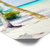 Tropical Beach Destination Affiche de bienvenue de (Coin)