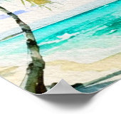 Tropical Beach Destination Affiche de bienvenue de (Coin)