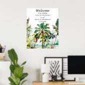 Tropical Beach Destination Affiche de bienvenue de (Bureau à domicile)