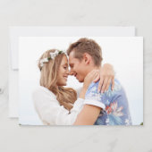 Tropical Beach Destination Wedding Photo Save The Date (Achterkant)