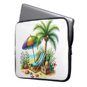Tropical Beach Electronics Bag Laptop Sleeve (Voorkant Links)