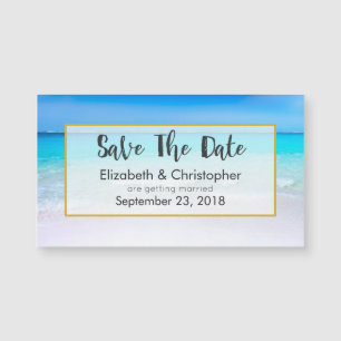 Tropical Beach en Turquoise Zee Save The Date