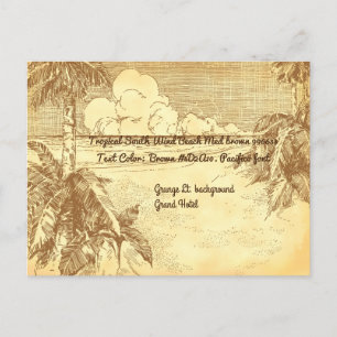 Tropical Beach Etsen Test Briefkaart